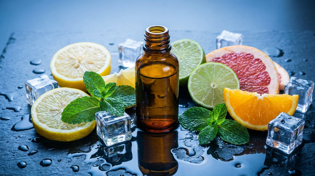 Vial de perfume con cítricos, menta y hielo — El Diario del Club, Parfaria Club