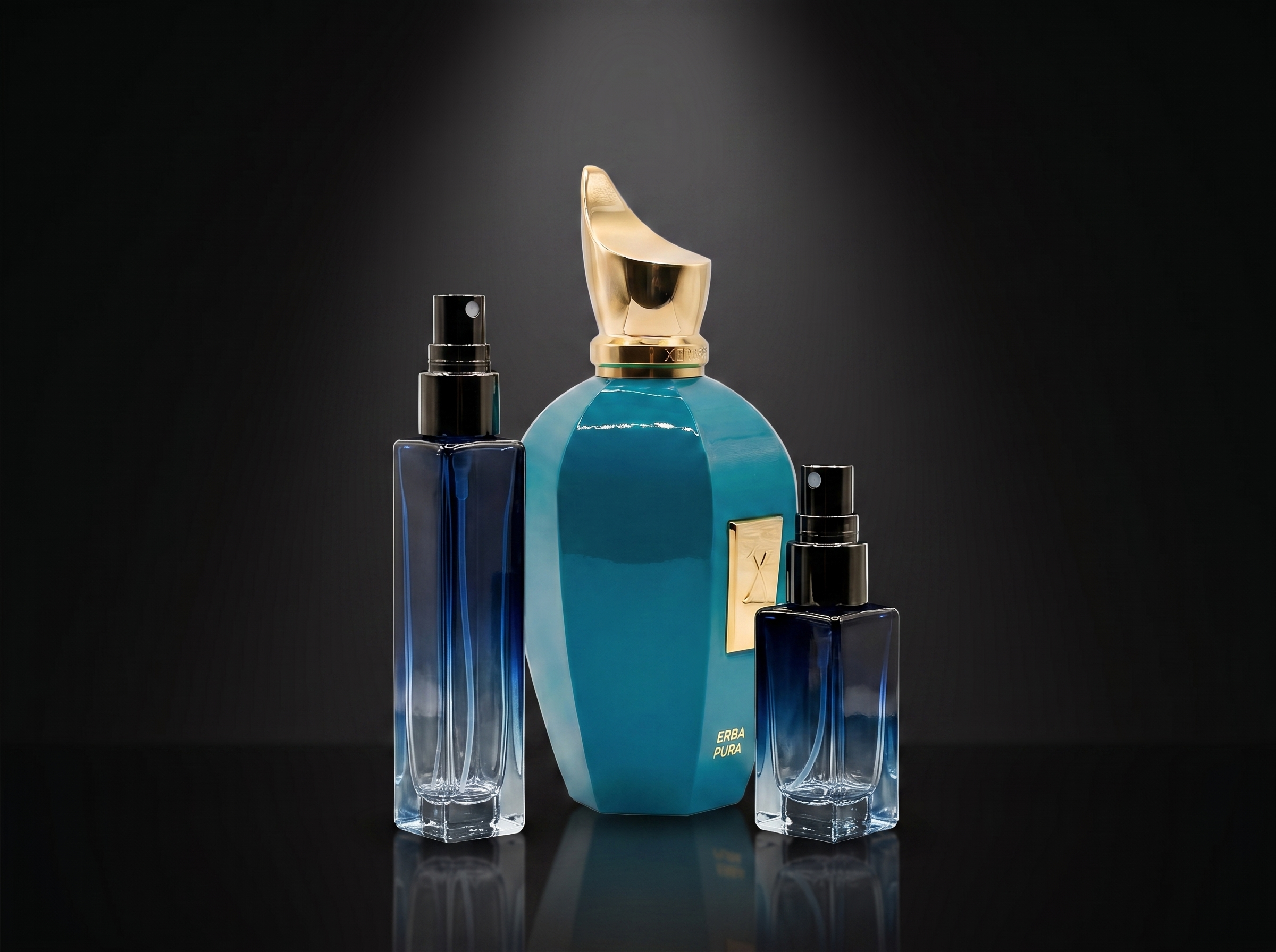 Xerjoff Erba Pura — frasco original junto a los decants de 5 y 10 ml, Parfaria Club
